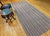 Vintage Turkish Kilim Rug, Handwoven Wool, Gray & Maroon Stripes, 5x10 For Sale - Image 11 of 11