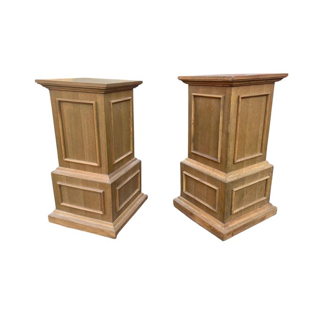 Rustic Pair Pillars Pedestals Restoration Hardware For Sale - Image 3 of 18