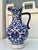 Shabby Chic Vintage Blue and White Ceramic Pitcher For Sale - Image 3 of 6