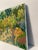 This vintage painting on stretched canvas features impressionistic brush strokes suggesting trees and foliage in brilliant...