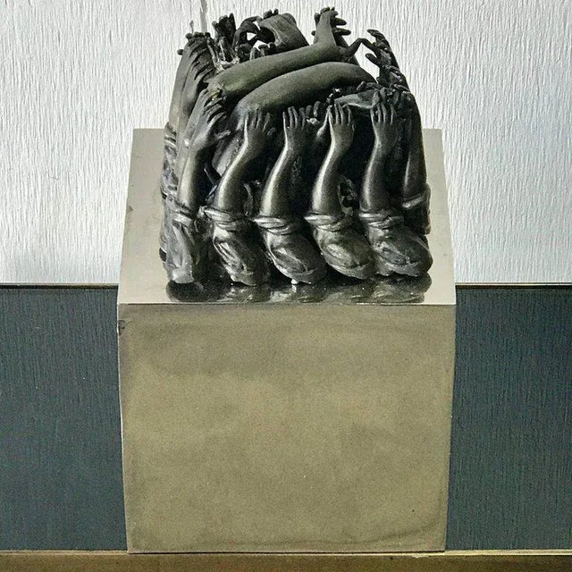 Metal 1970s Kenneth Treister Miami Holocaust Memorial Maquette For Sale - Image 7 of 11