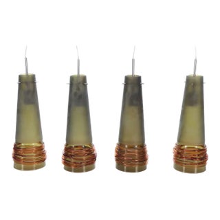 Oggetti Luce “Fili” Mouth-Blown Murano Glass Pendant Lights - Set of Four For Sale
