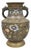 Antique Japanese Champleve Cloisonne Enamel Bronze Twin Handle 14" Vessel Vase For Sale