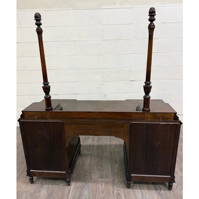 Antique Berkey & Gay Mahogany Vanity or Kneehole Desk For Sale - Image 18 of 18