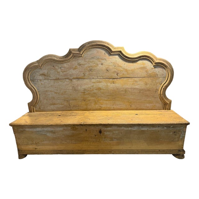 Italian Hall Benches/Cassapanca, Pair Available For Sale