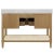 Worlds Away Matthew Izzo Home Cutler 48" Cerused Oak Two Drawer Single Sink Bath Vanity With Open Cane Shelf and Brass Drawer Pulls For Sale - Image 4 of 7