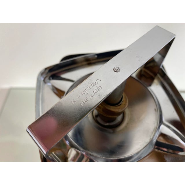 Art Deco Bauhaus Chromed Pewter Ashtray Stand from Metawa, 1930s For Sale - Image 12 of 16