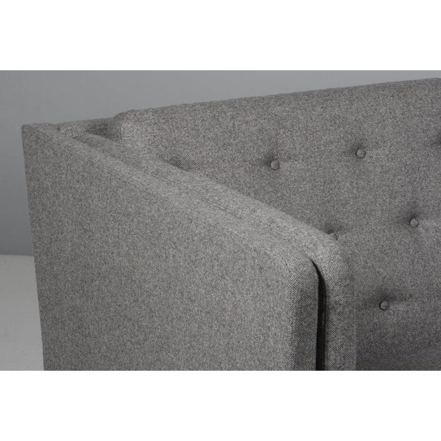 Vintage Danish EJ 315/2 Two-Seater Sofa in Grey Wool by Erik Jørgensen, 2000s For Sale - Image 3 of 6