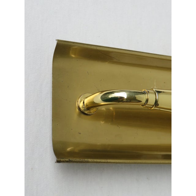 Metal Polished & Matte Brushed Brass Wall Lights, 1950s, Set of 2 For Sale - Image 7 of 13