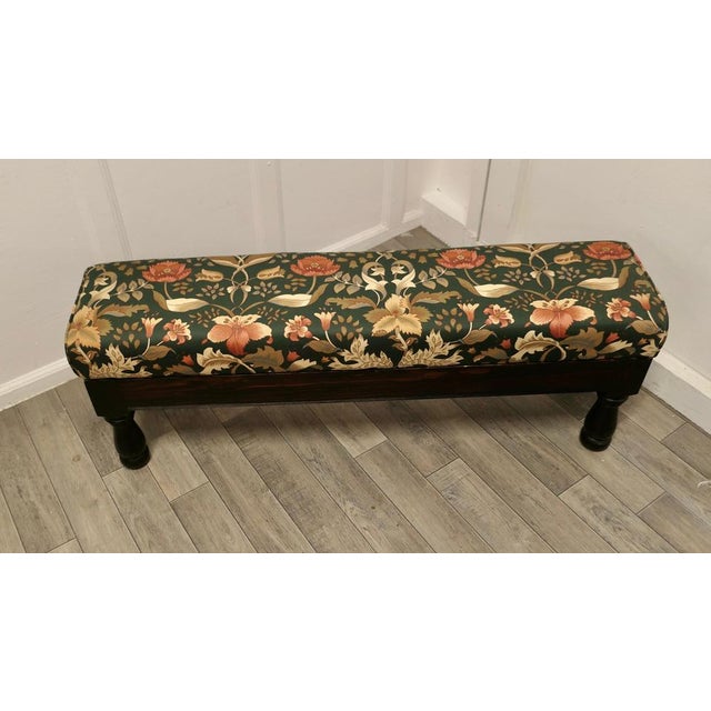 Long Upholstered Window Seat Stool, 1830s For Sale - Image 4 of 8