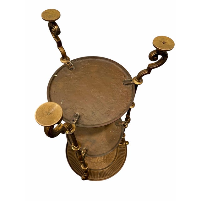 Bronze 19th Century Tiffany & Co. Attributed Bronze 3 Tier Plant Stand For Sale - Image 8 of 8