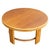 Mid-Century Modern 1940s Restored Mid-Century O-Base Round Costal Rattan End Table W/ Mahogany Top For Sale - Image 3 of 5