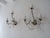 1900 French White Opaline Murano Drops Micro Beaded Crystal Sconces 3 Lights For Sale - Image 4 of 12