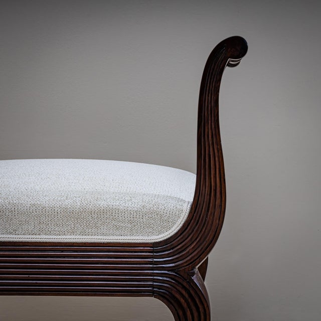Mid-20th Century Pair of Walnut Tabourets, Italy For Sale - Image 14 of 18