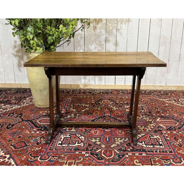 Chestnut Bistro Table, 1950s For Sale - Image 13 of 13