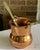 Vintage Copper Planter Utensil Pot With Hinged Brass Handle MCM Lodge CabinCore For Sale - Image 4 of 10