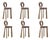 Mary Bar Chairs by Ottiu, Set of 6 For Sale