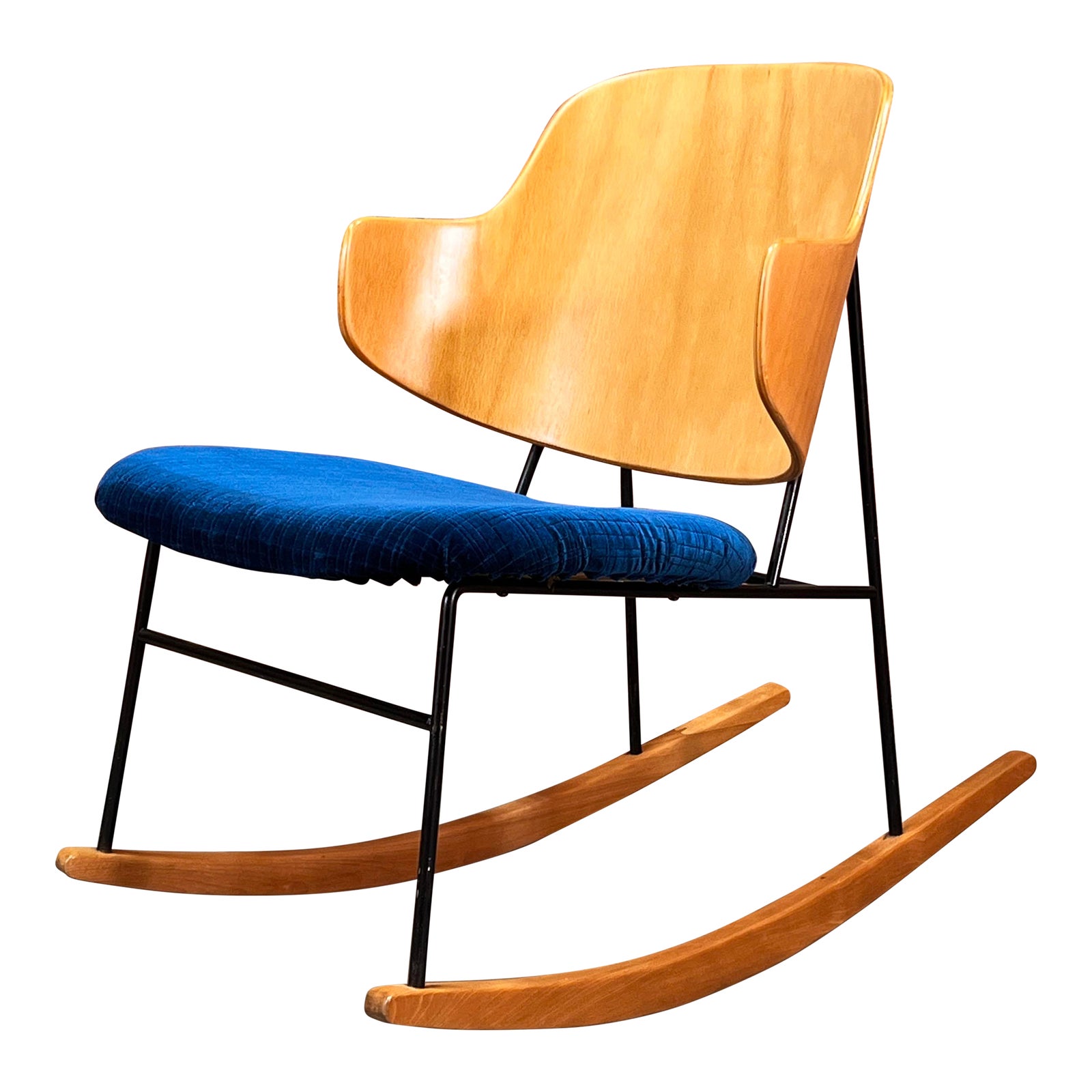 小物 Rockin'Chair C.1950's Mid Century Modern Ib Kofod-Larsen Penguin Rocker