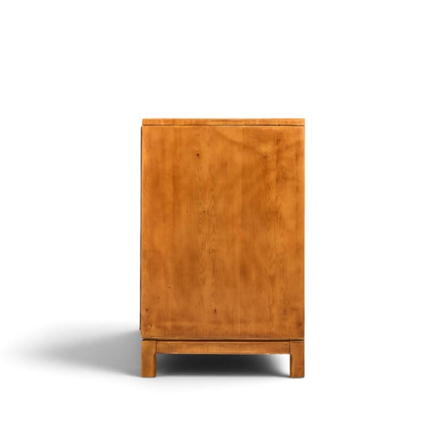 Hickory Manufacturing Company Hickory Manufacturing Mid Century Walnut and Brass Campaign Dresser For Sale - Image 4 of 9