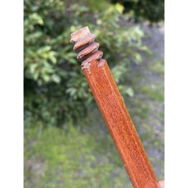 Rare Mid 20th Century Modern Italian Dovetail Wooden Hanger W/ Pole Fratelli Reguitti For Sale - Image 12 of 18