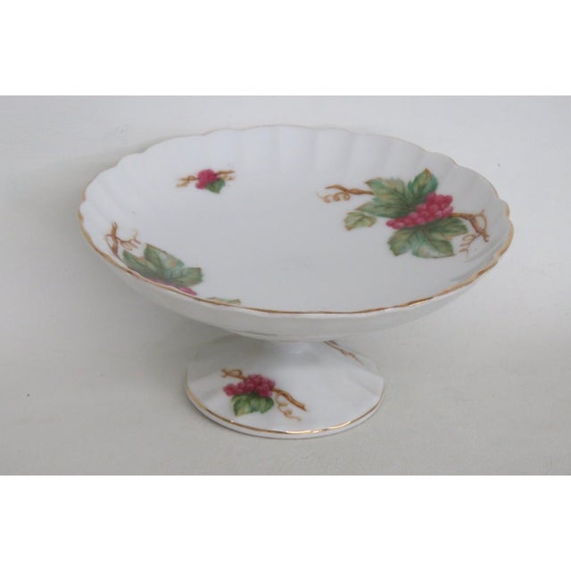 May Wine by Barrington Porcelain Pedestal Plate Compote Candy Dish Stand 5106b For Sale - Image 14 of 17
