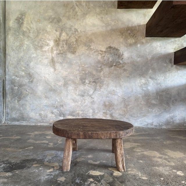 Small Oval Stool in Teak, 1980s For Sale - Image 6 of 11