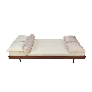 Mid-Century Teak Daybed with Dedar Cushions, 1960s For Sale