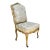 Antique 18th C Giltwood Silk Damask Chair For Sale