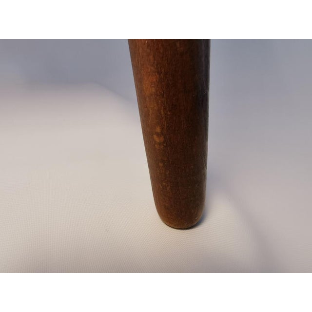 Danish Stained Beech & Raw Beech Milking Stool in the style of Mogens Lassen, 1950s For Sale - Image 9 of 15