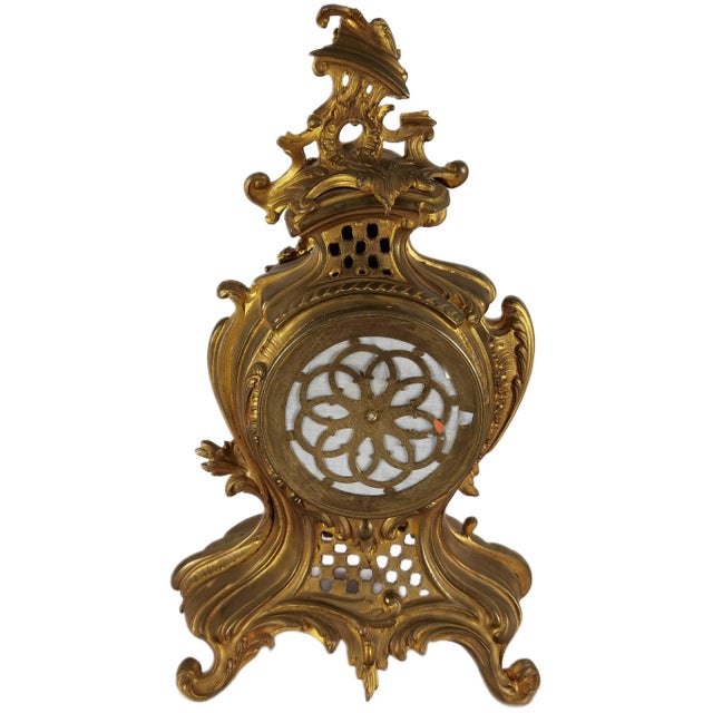 Antique Neo-Rococo Pendulum Clock in Bronze, 1850 For Sale - Image 4 of 18