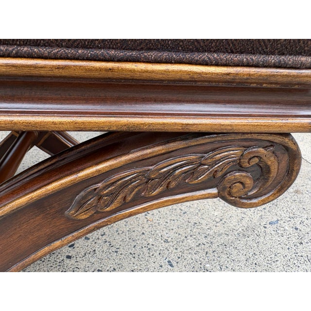 Hollywood Regency Vintage Ethan Allen Hollywood Regency Inspired Benches/Pair For Sale - Image 3 of 10