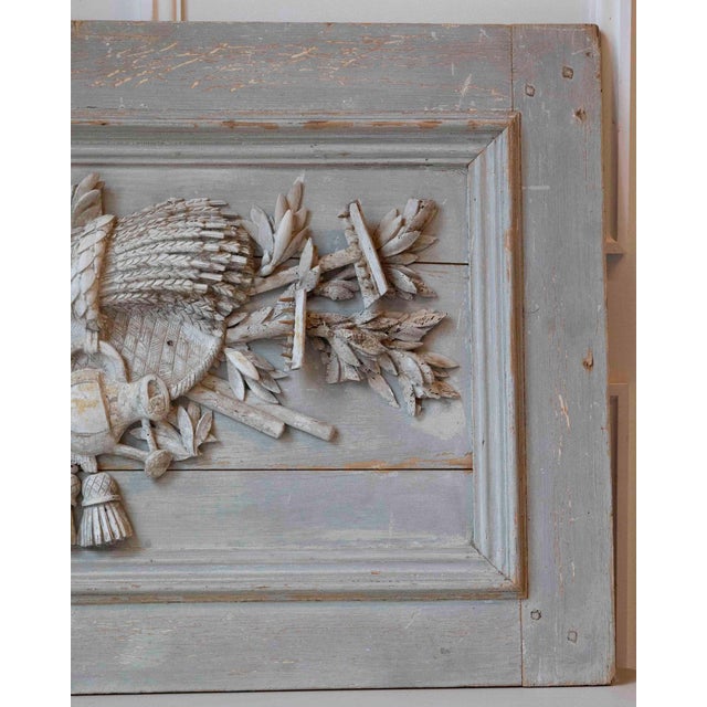 French Louis XVI Period Carved Wood Panel, 18th Century For Sale - Image 4 of 8
