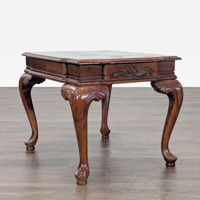 2000 - 2009 Elegant Cherrywood End Table With Cabriole Legs For Sale - Image 5 of 9