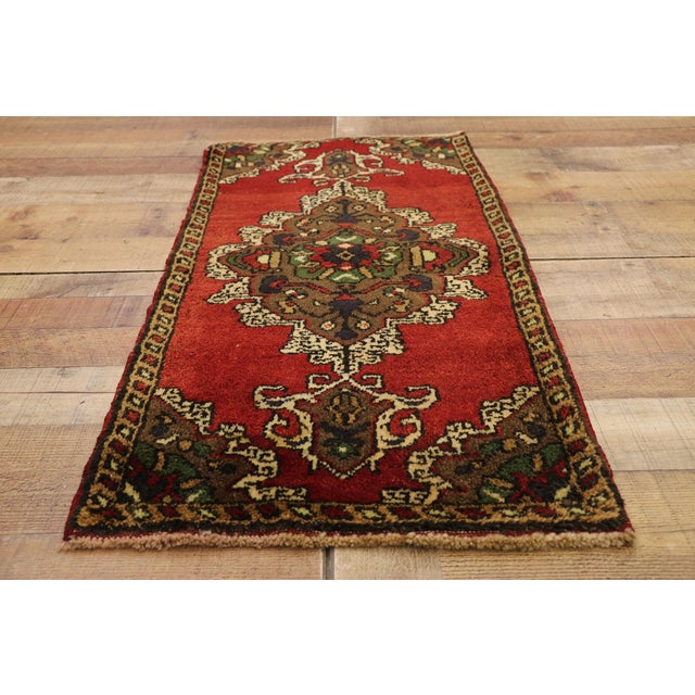Textile Vintage Turkish Yastik Rug - 01'09 X 03'06 For Sale - Image 7 of 8