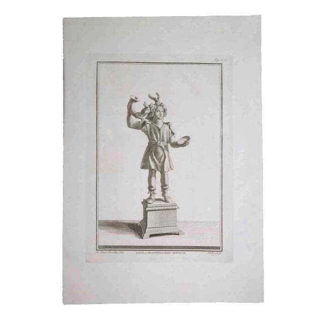 Carlo Nolli, Ancient Roman Statue, Original Etching, 18th Century For Sale