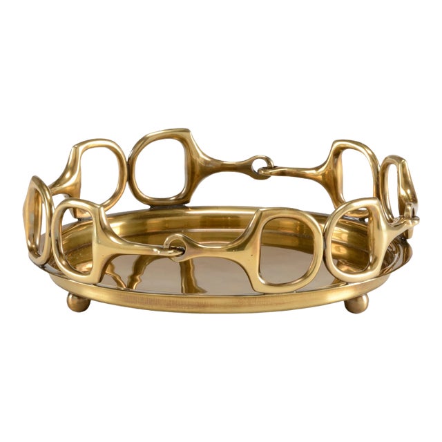 Stirrups Tray in Brass, Small For Sale