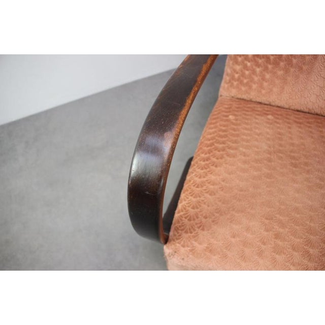 1950s Vintage Armchair by Jindřich Halabala, Czechoslovakia, 1950s For Sale - Image 5 of 12