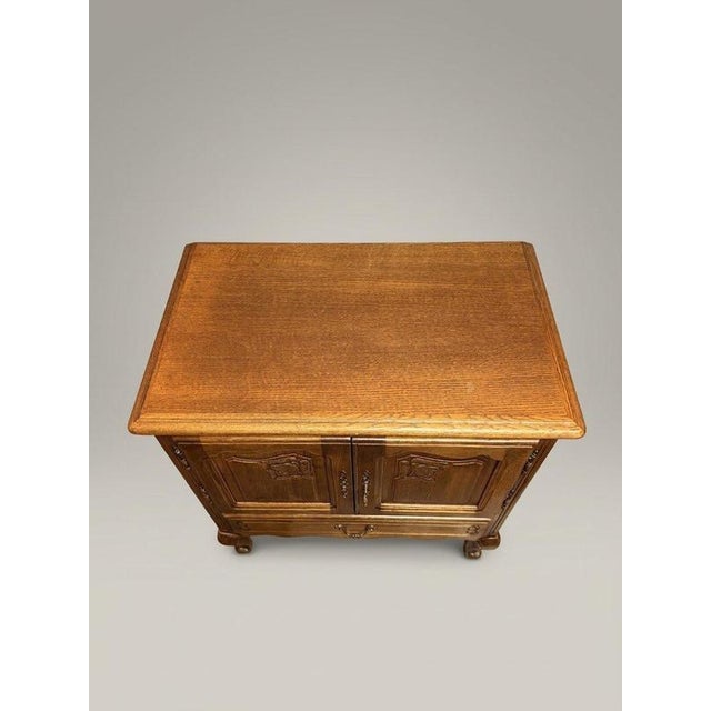 2000 - 2009 Mid-Century French Oak Side Cabinet For Sale - Image 5 of 6