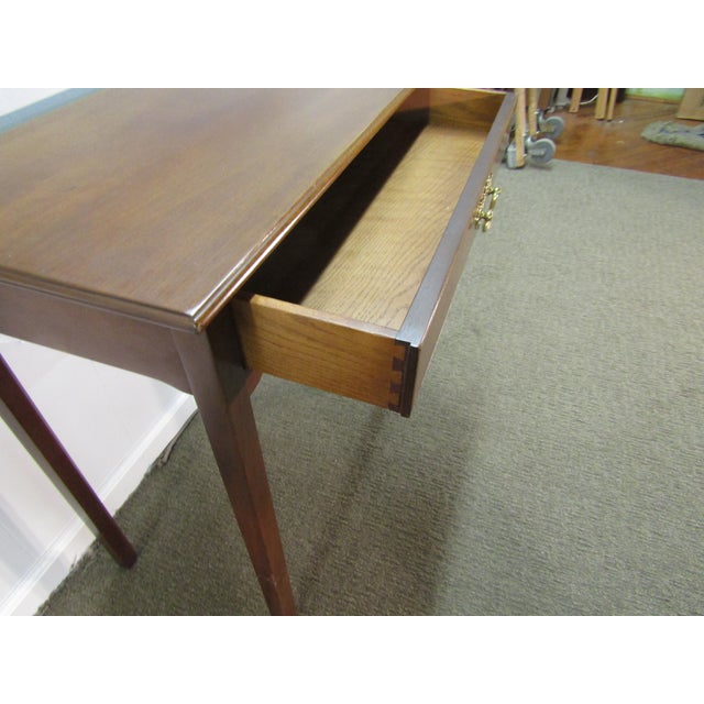 Wood Kittinger Colonial Williamsburg Solid Mahogany Chippendale Style Console Table For Sale - Image 7 of 8