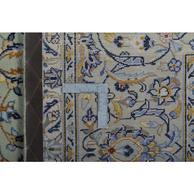 Hand-Knotted Kashan Cork Rug in Wool For Sale - Image 10 of 11