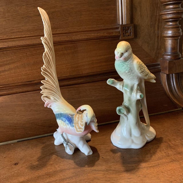 Mid-Century Modern Porcelain Birds, Set of 2 For Sale - Image 3 of 12