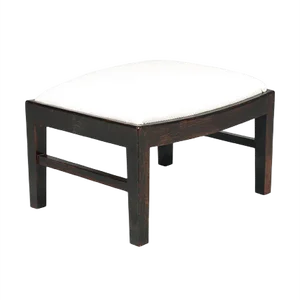 Art Deco Ebonized Walnut Stool, 1920s