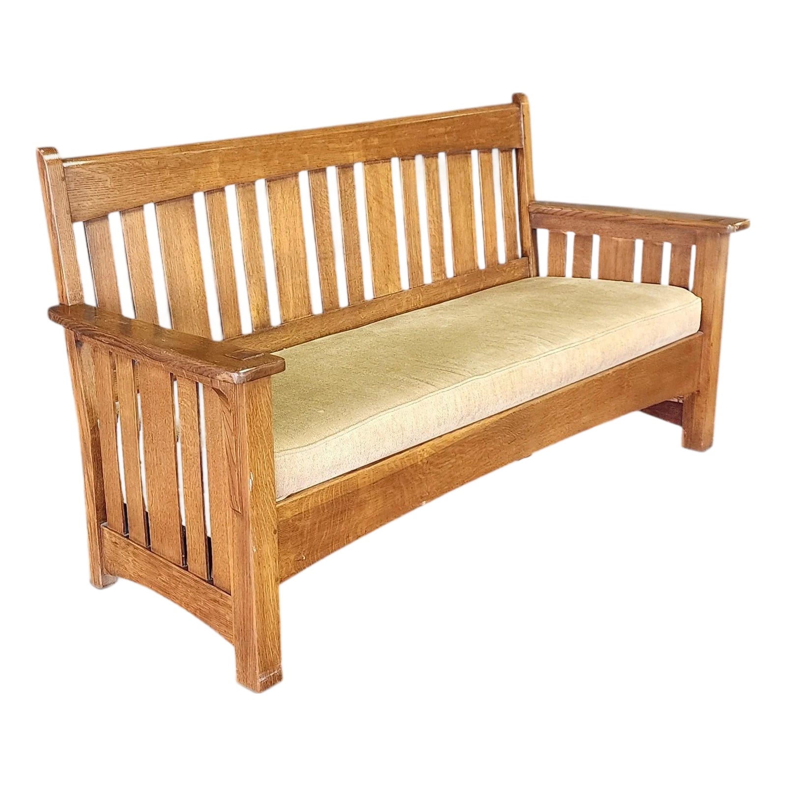 Antique Mission Oak Arts & Crafts Period Charles P. Limbert Settee ...