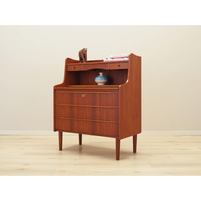 Vintage Danish Teak Secretary, 1970s For Sale - Image 4 of 17