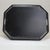 Mid 20th Century Hand Painted Black Floral Tray Vanity Serving Toleware Coffee Table Entryway Decor For Sale - Image 6 of 7