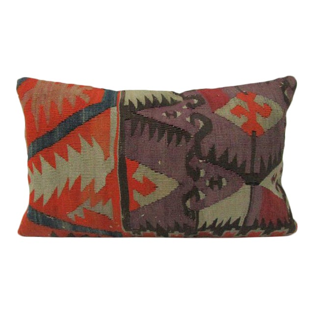 Turkish Decorative Kilim Pillow - 20"W x 12"H For Sale