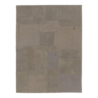 Vintage Turkish Patchwork Rug, in Brown, Gray and Charcoal Hues - Rug & Kilim For Sale