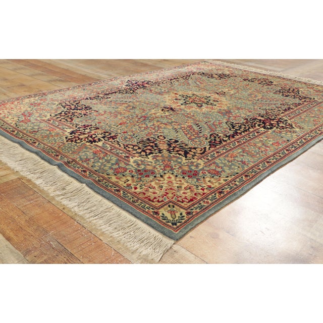 Textile Antique Persian Kerman Rug, 4'7 X 6'7 For Sale - Image 7 of 10