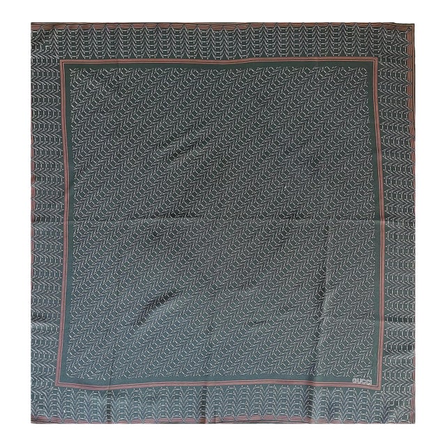 Gucci Silk Scarf Navy & Red For Sale