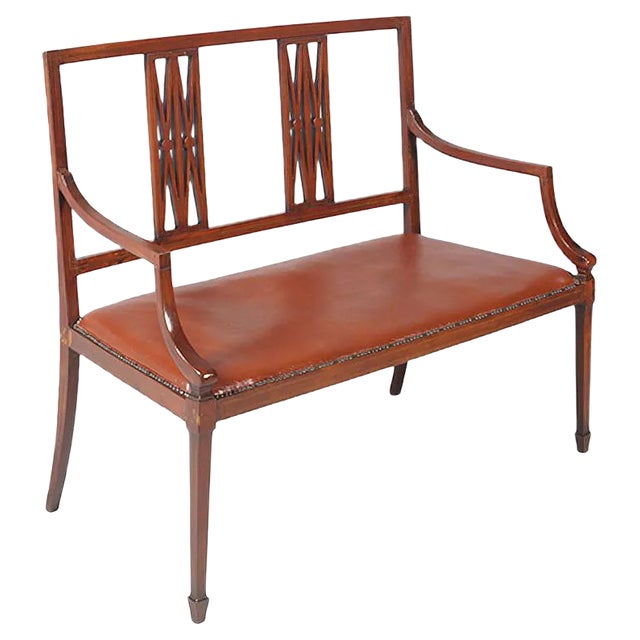 Art Nouveau Walnut Sofa from Jakob & Joseph Kohn For Sale